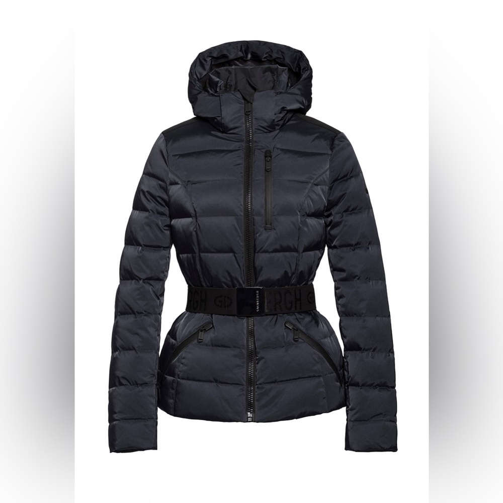 Goldbergh Soldis Hooded Down Ski Jacket in Black